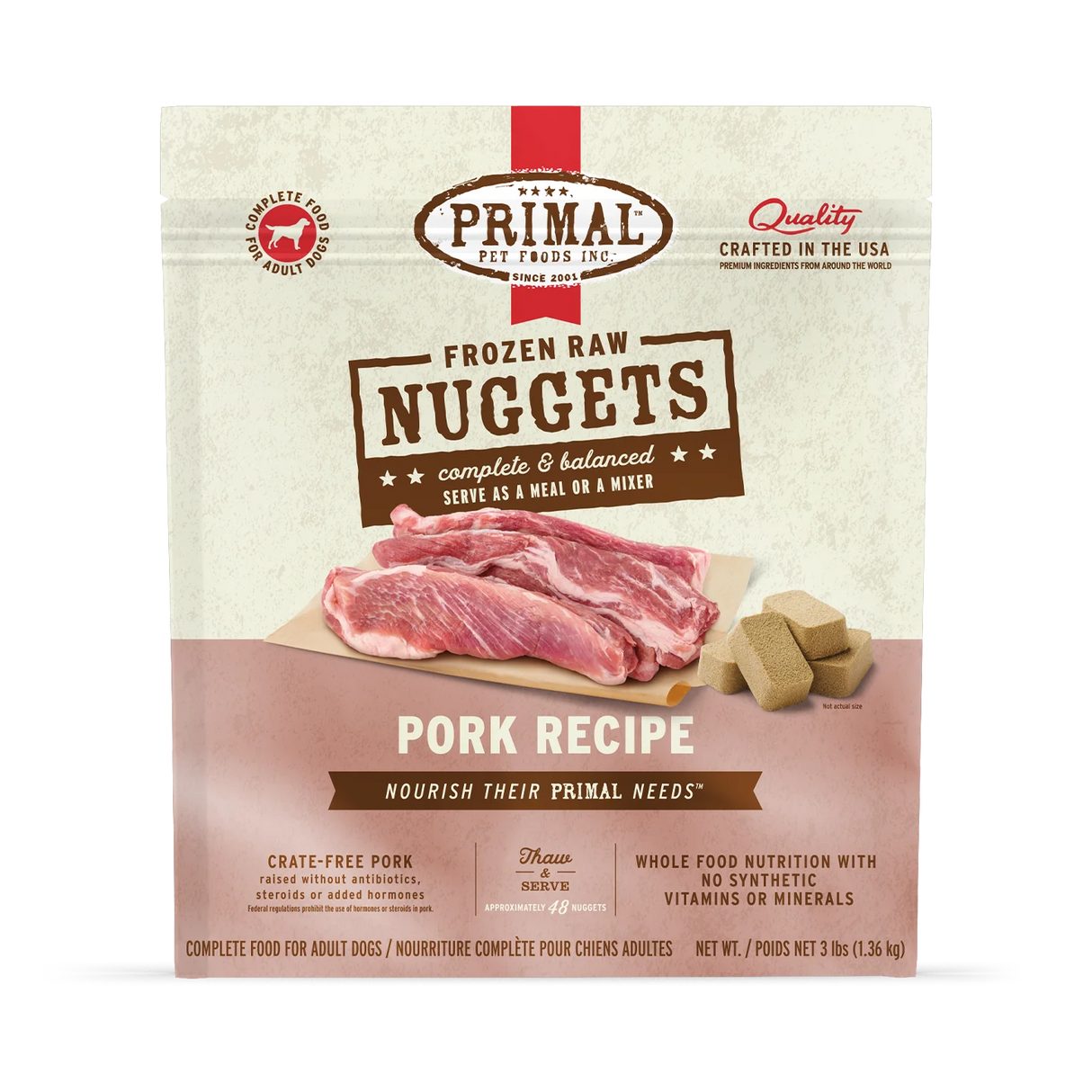 Primal Frozen Raw Dog Food Pork Recipe