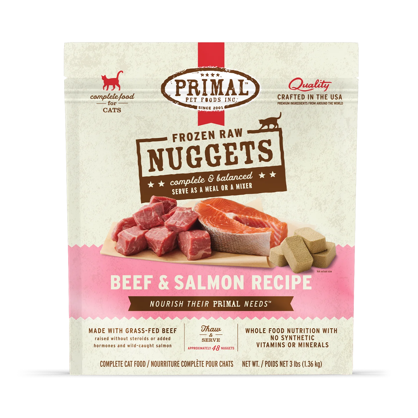 Primal Frozen Raw 3LB Nuggets Cat Food