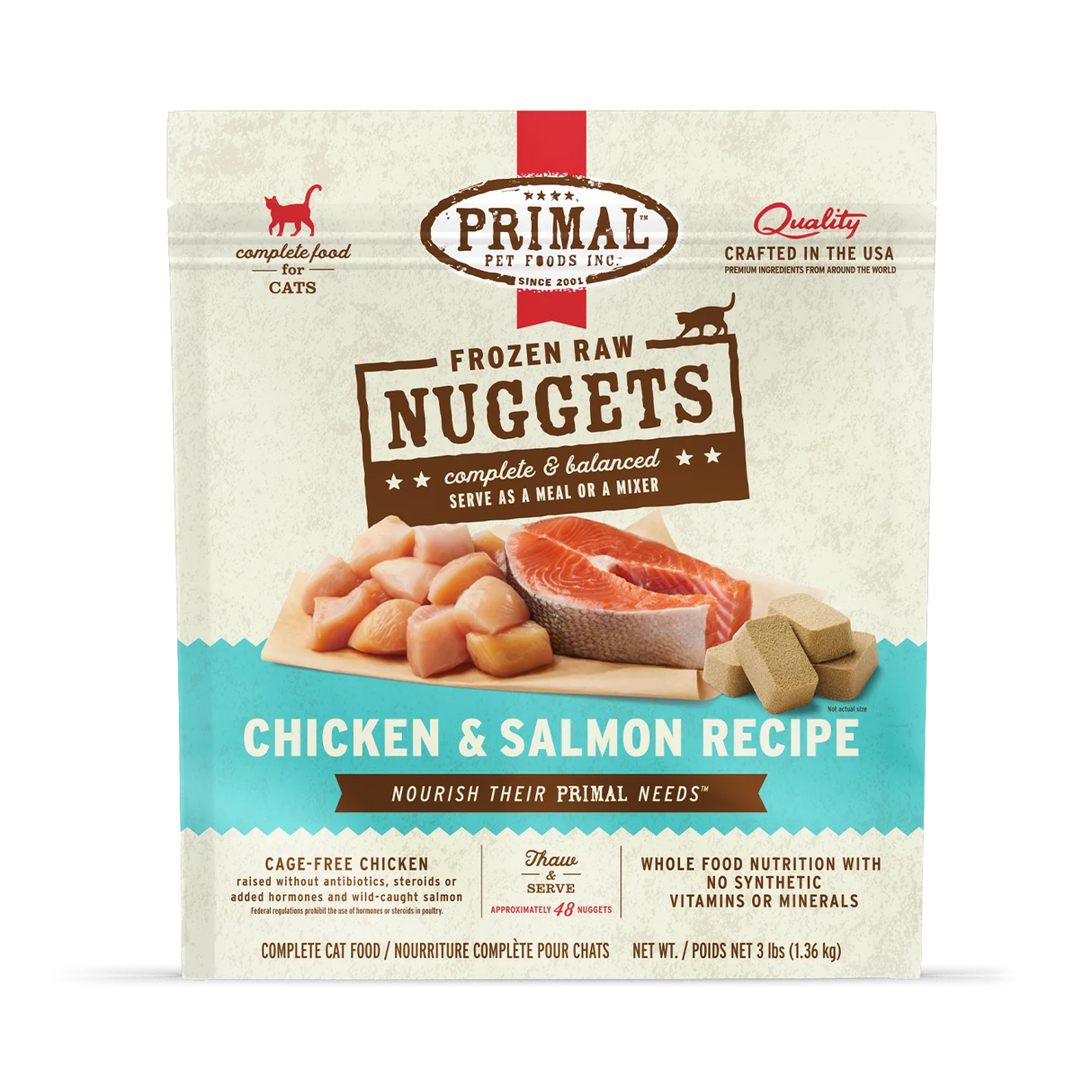 Primal Frozen Raw 3LB Nuggets Cat Food