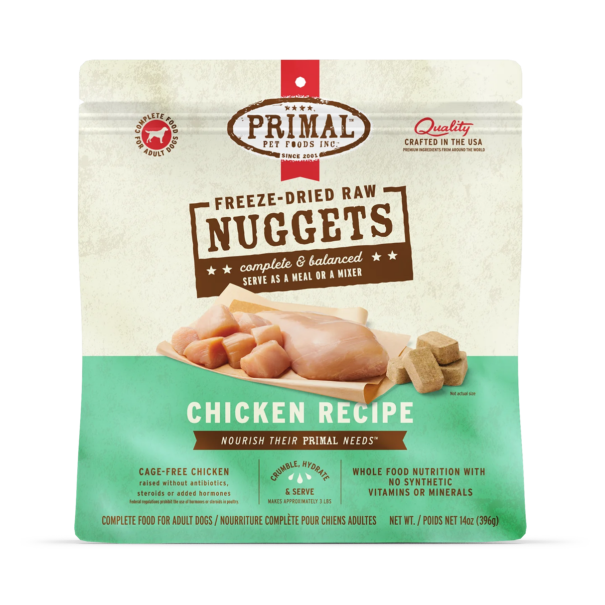 Primal Freeze-Dried Raw Nuggets Dog Food Chicken Recipe