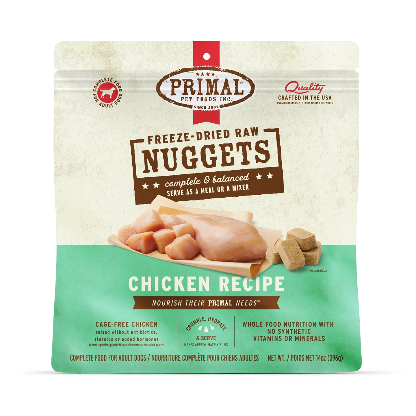 Primal Freeze-Dried Raw Nuggets Dog Food Chicken Recipe