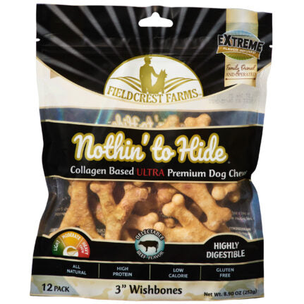 Nothin' to Hide Ultra Wishbone Chews for Dogs - Beef 12PK