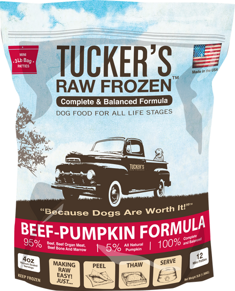 Tucker's Beef and Pumpkin Frozen Raw Dog Food