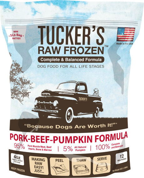 Tucker's Pork, Beef, and Pumpkin Frozen Raw Dog Food