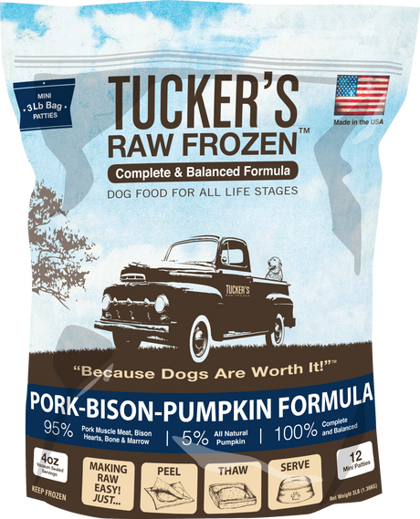 Tucker's Pork, Bison, and Pumpkin Frozen Raw Dog Food