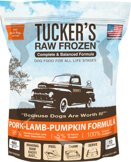 Tucker's Pork, Lamb, and Pumpkin Frozen Raw Dog Food