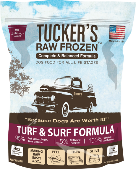 Tucker's Turf & Surf Frozen Raw Food for Dogs
