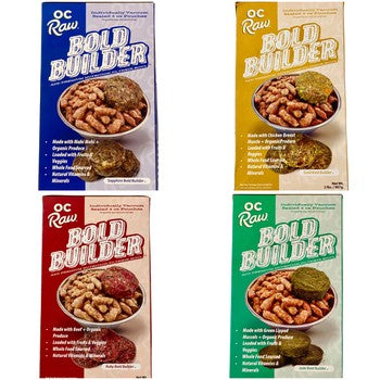 OC Raw Frozen Bold Builder Gold - Chicken with Organic Veggies Dog and Cat Food Topper