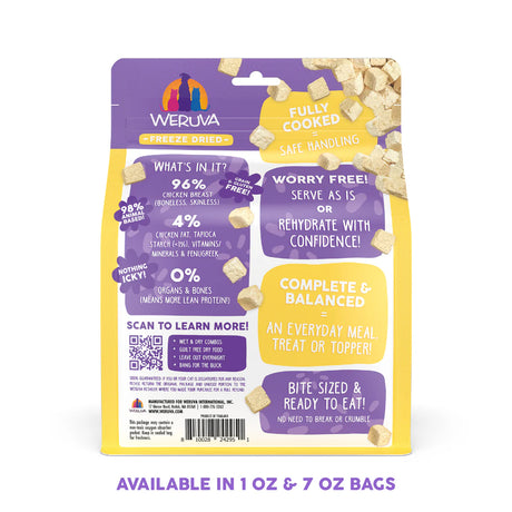 WERUVA Cat Freeze Dried  Paw Lickin' Chicken Freeze Dried with 96% Boneless, Skinless Chicken Breast