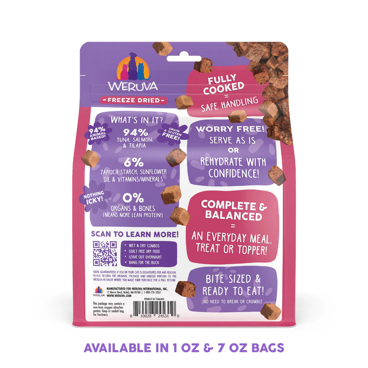 WERUVA Cat Freeze Dried Mideast Feast Freeze Dried with Tuna, Salmon & Tilapia