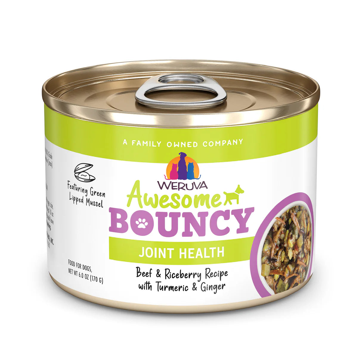 Weruva Awesome Bouncy Beef & Riceberry Recipe with Turmeric and Ginger