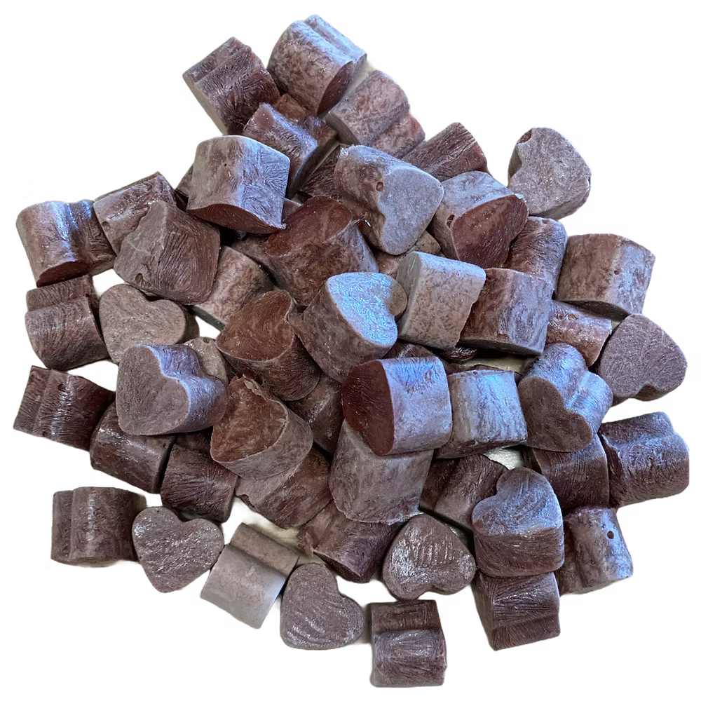 Hakela Beef Liver Treats With Heart for Dogs 3.50Z