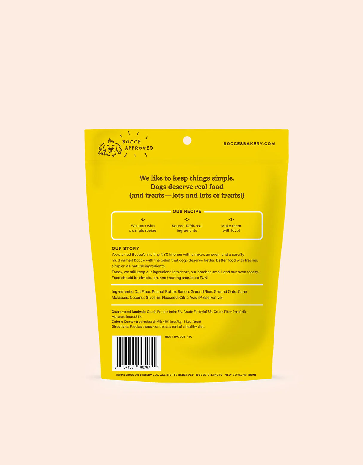 Bocce's Bac N Nutty Training Bites