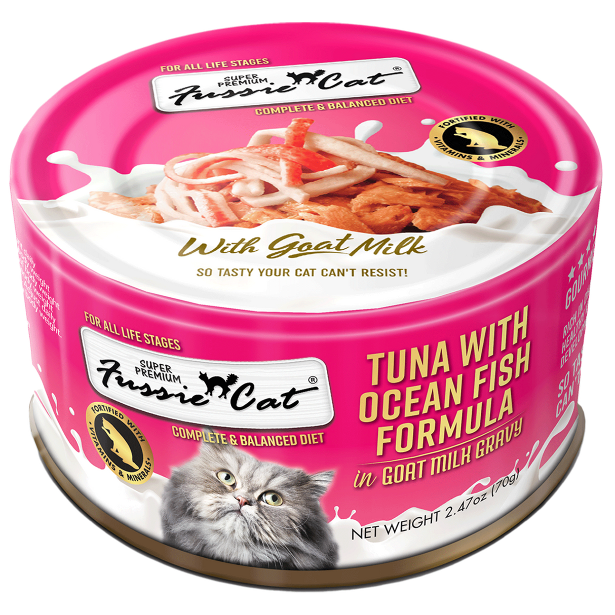 Fussie Cat Tuna with Ocean Fish Formula in Goat Milk Gravy