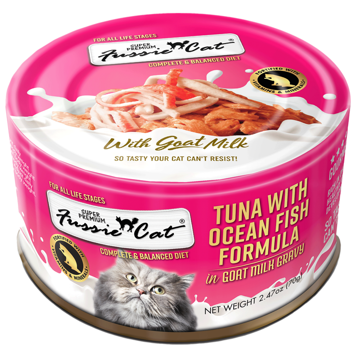 Fussie Cat Tuna with Ocean Fish Formula in Goat Milk Gravy
