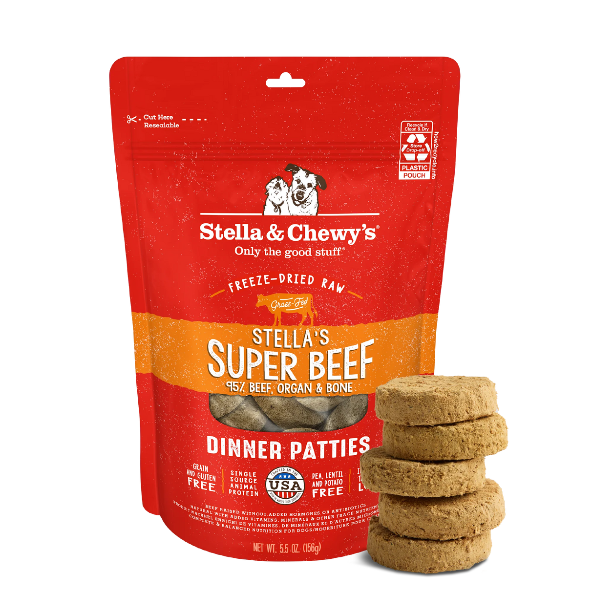 Stella & Chewy's Stella’s Super Beef Freeze-Dried Raw Dinner Patties
