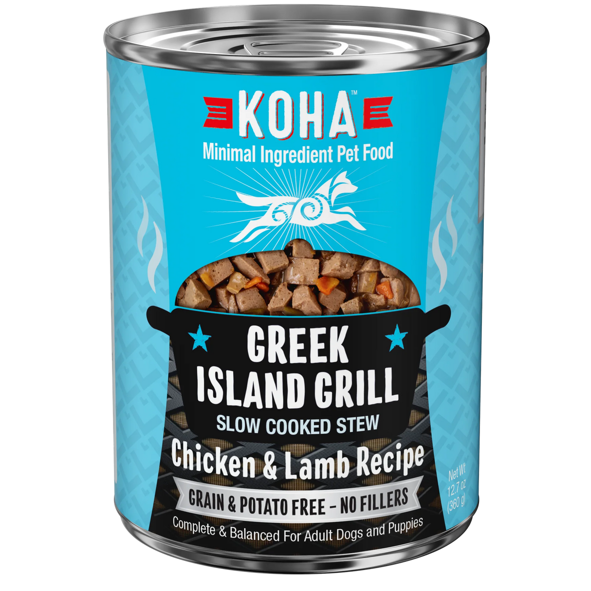 KOHA Greek Island Grill Slow Cooked Stew Chicken and Lamb for Dogs 12.7OZ