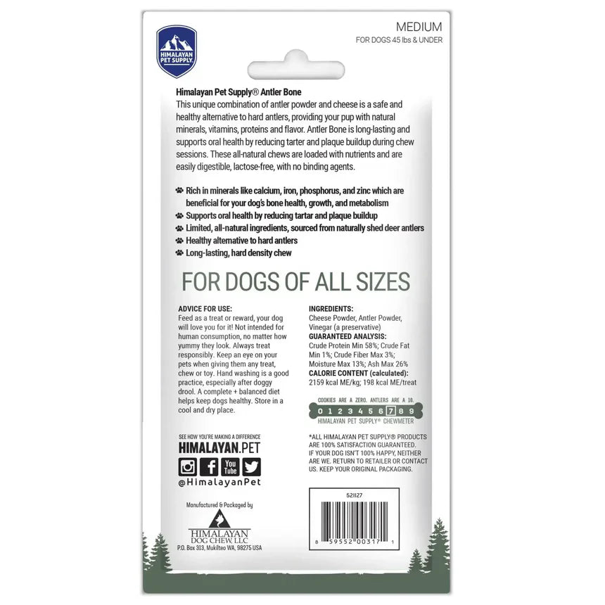 Himalayan Pet Supply Antler Bone - Cheese