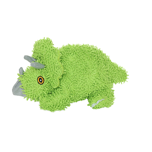 Mighty VIP Toys Microfiber Ball Triceratops Medium Dog Toy