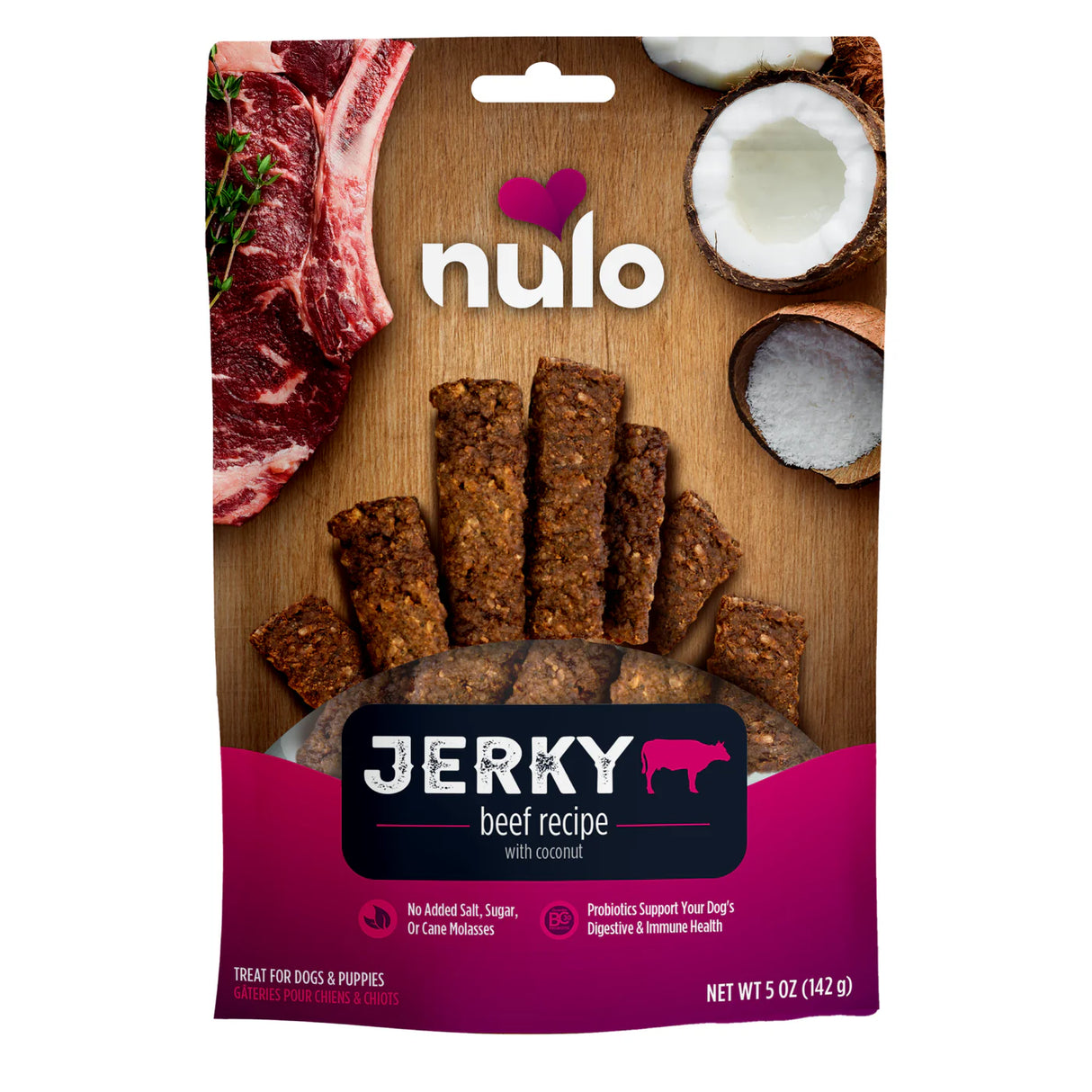 Nulo Freestyle Jerky Beef and Coconut Recipe Dog Treats