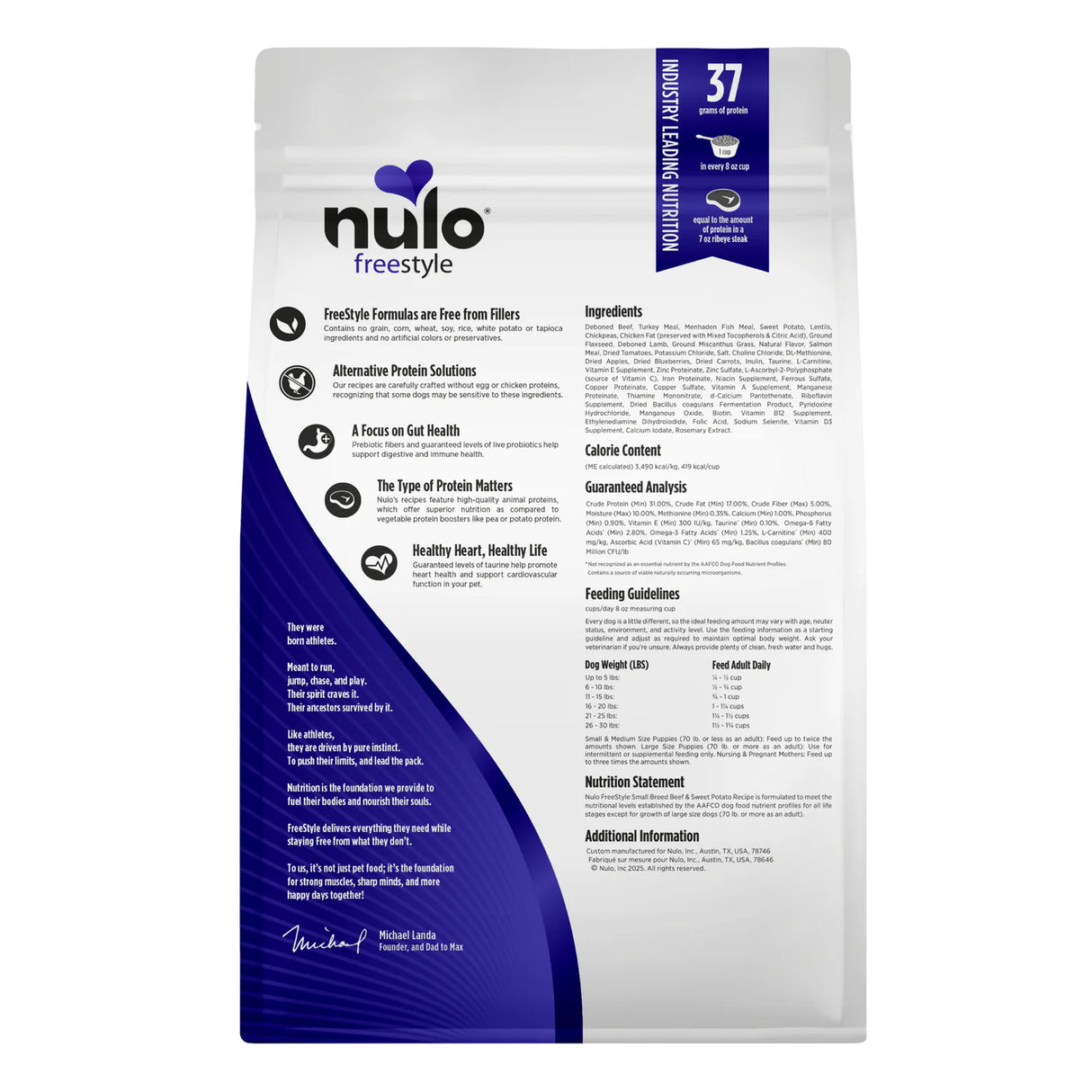 Nulo FreeStyle Small Breed Beef & Sweet Potato Recipe Dry Dog Food