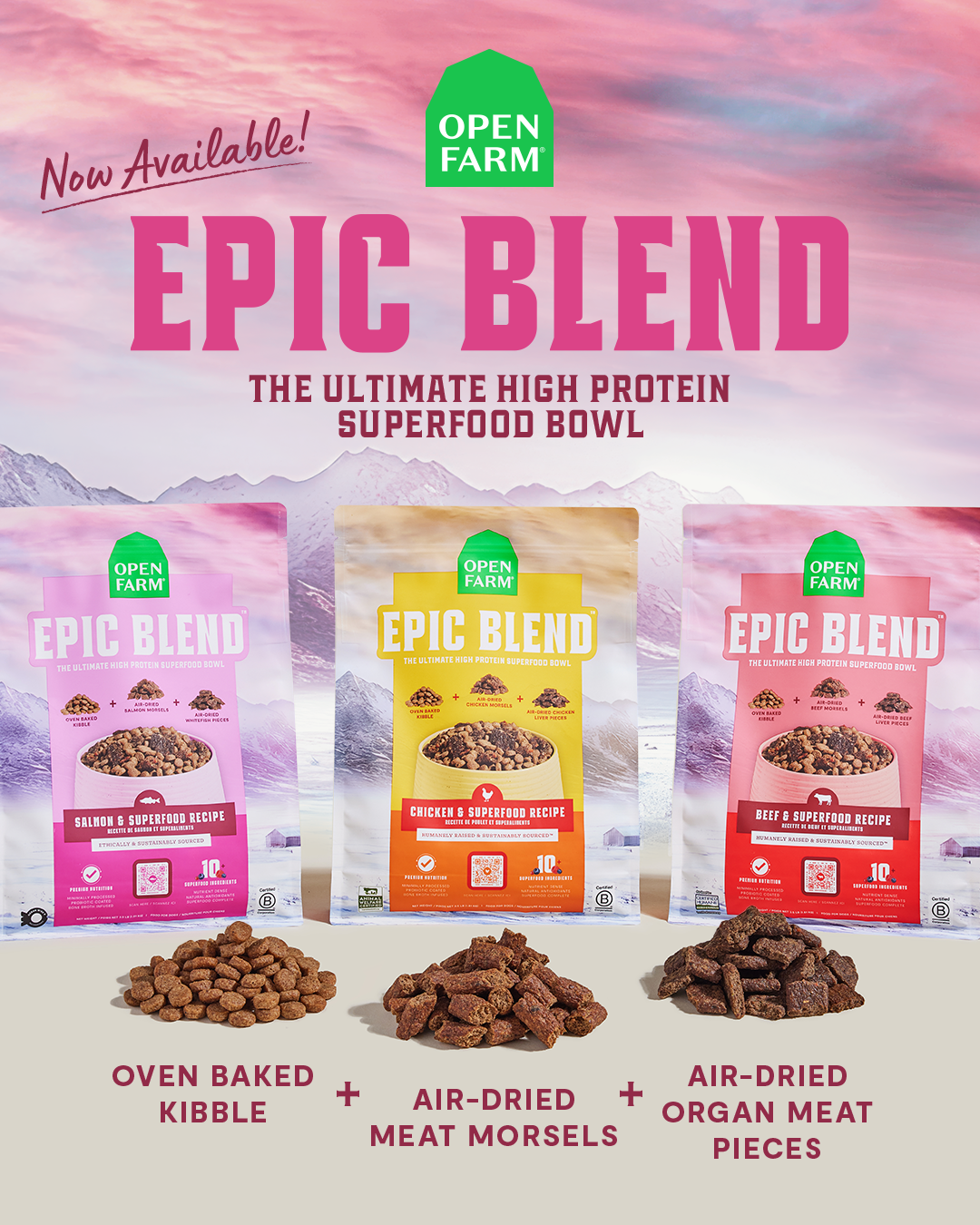 OPEN FARM Epic Blend Salmon & Superfood Dry Dog Food