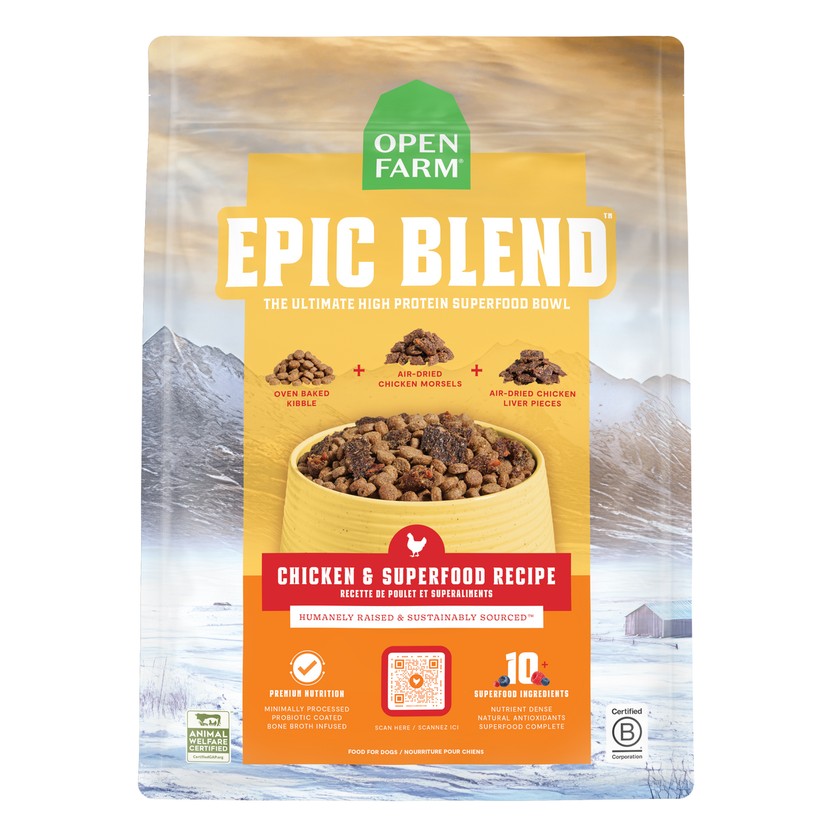 OPEN FARM Epic Blend Chicken & Superfood Dry Dog Food