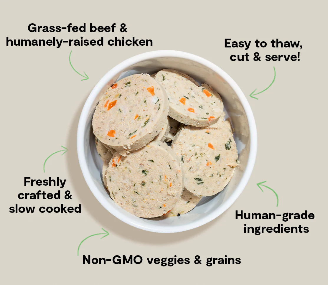 OPEN FARM Goodbowl Chicken & Grass-Fed Beef Freshly Crafted Roll for Dogs 28oz