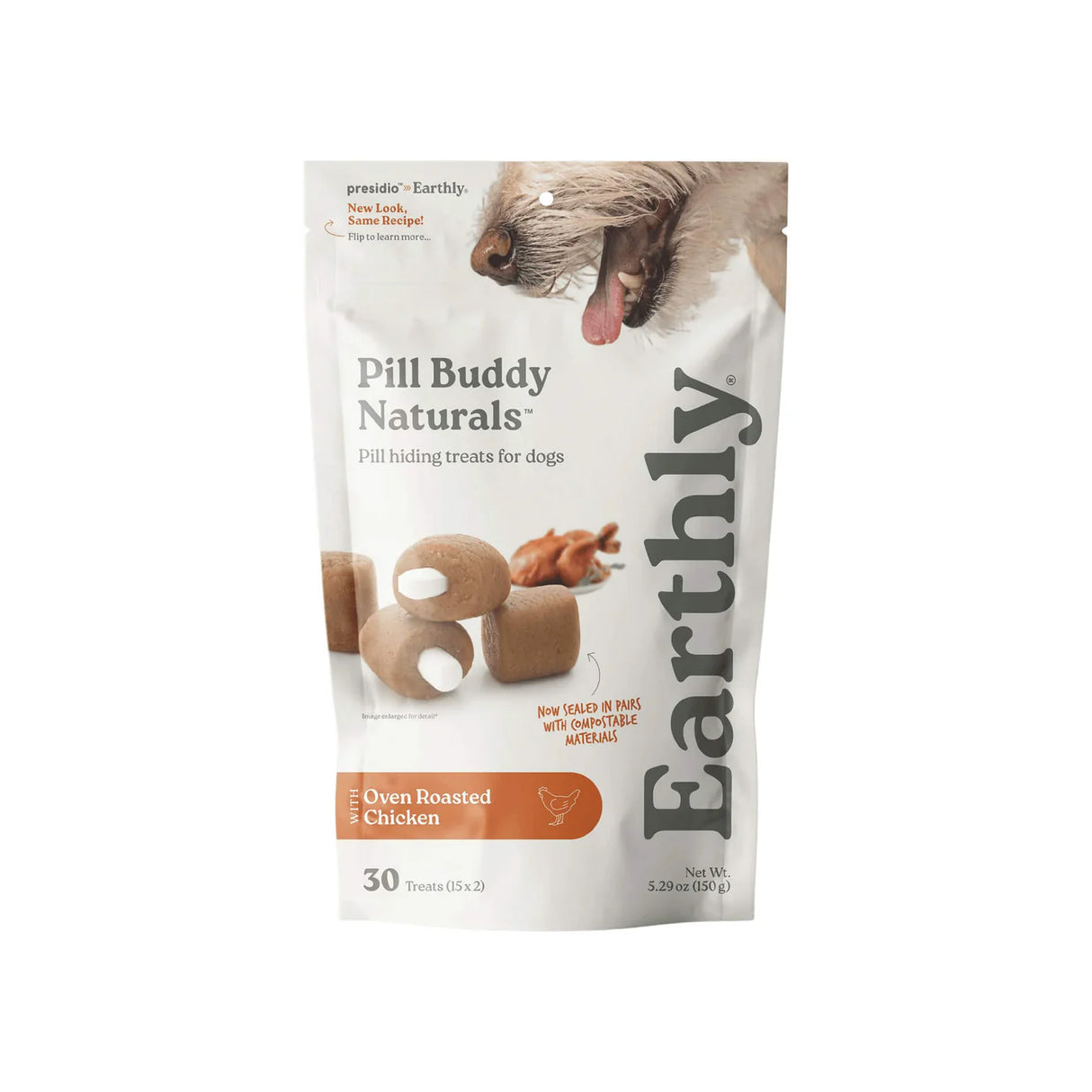 Earthly Pill Buddy Naturals Pill Hiding Dog Treats - Oven Roasted Chicken