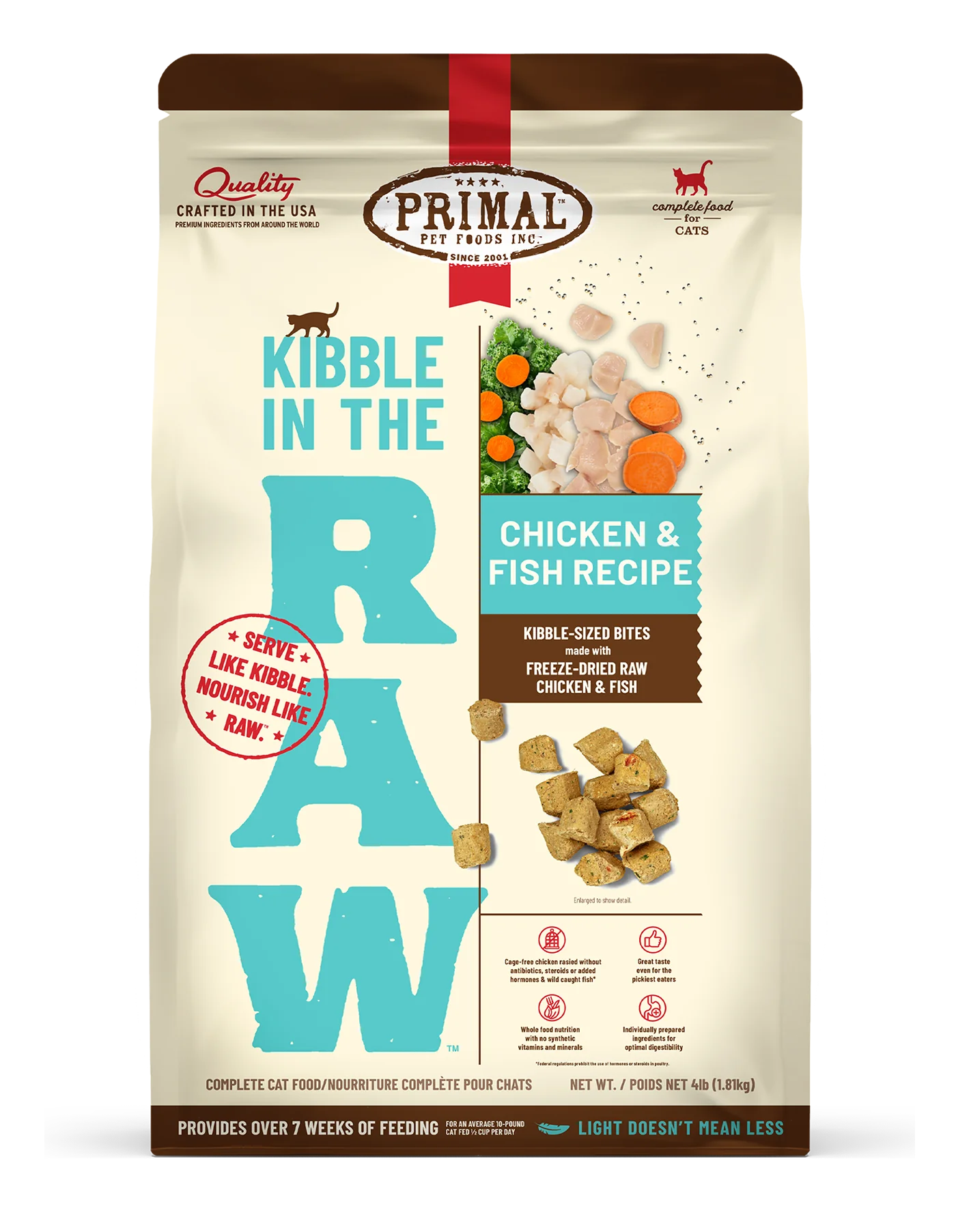 Primal Kibble in the Raw Chicken & Fish Recipe Cat Food