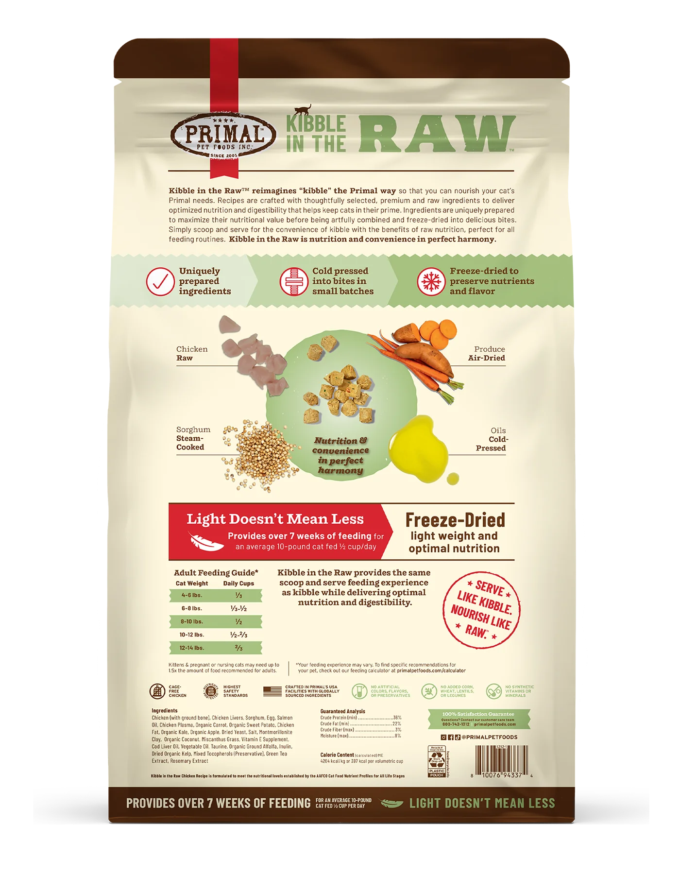 Primal Kibble in the Raw Chicken Recipe Cat Food