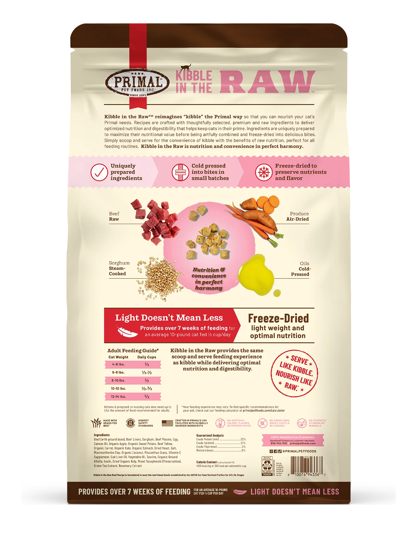 Primal Kibble in the Raw Beef Recipe Cat Food