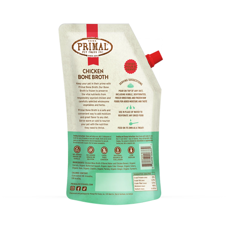 Primal Bone Broth for Cats and Dogs Chicken Recipe