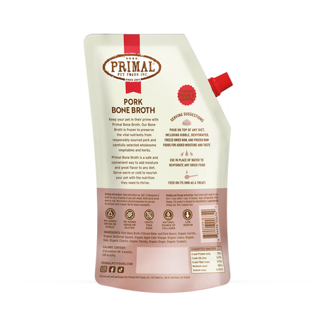 Primal Bone Broth for Cats and Dogs Pork Recipe