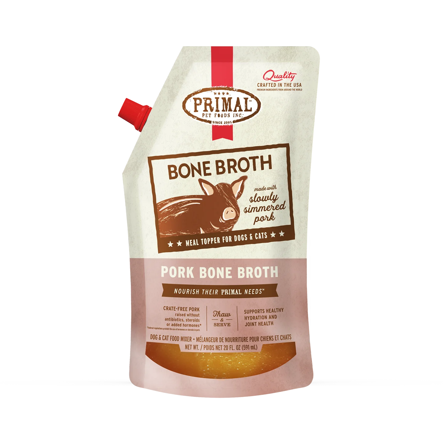 Primal Bone Broth for Cats and Dogs Pork Recipe