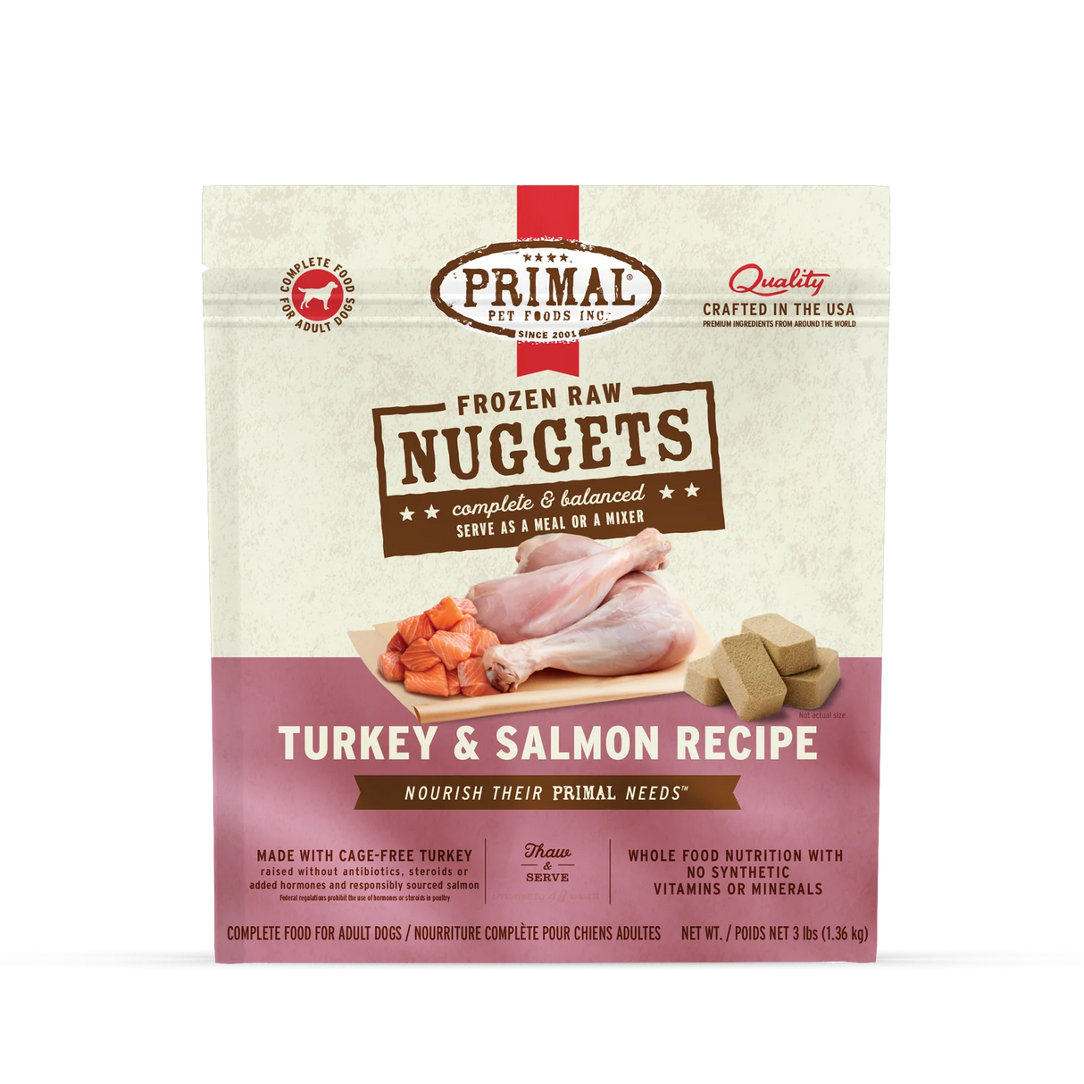 PRIMAL DOG FROZEN RAW TURKEY AND SALMON