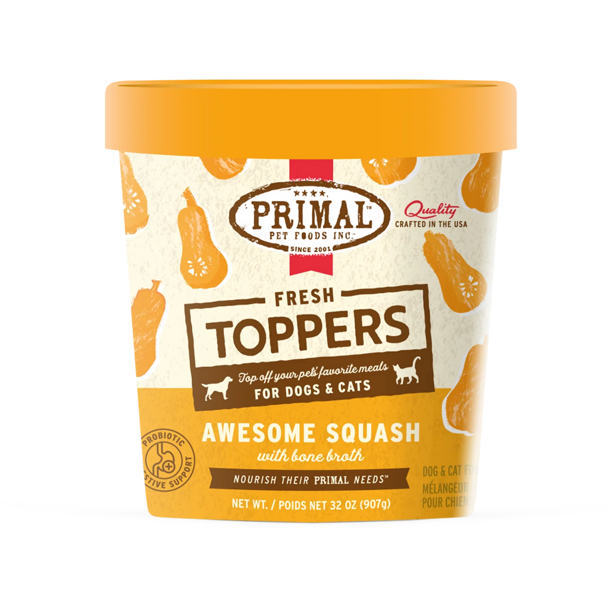 Primal Fresh Toppers for Cat & Dog Food Awesome Squash Recipe 16OZ