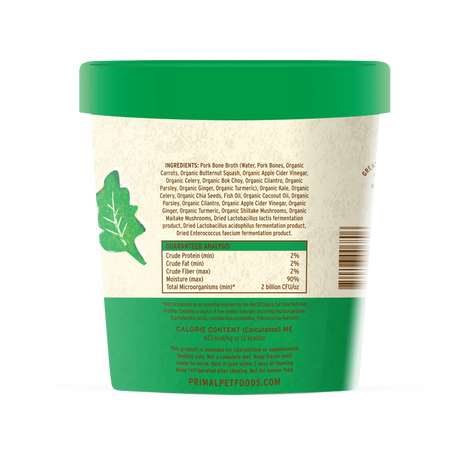 Primal Fresh Toppers for Cat & Dog Food Power Greens Recipe 16OZ