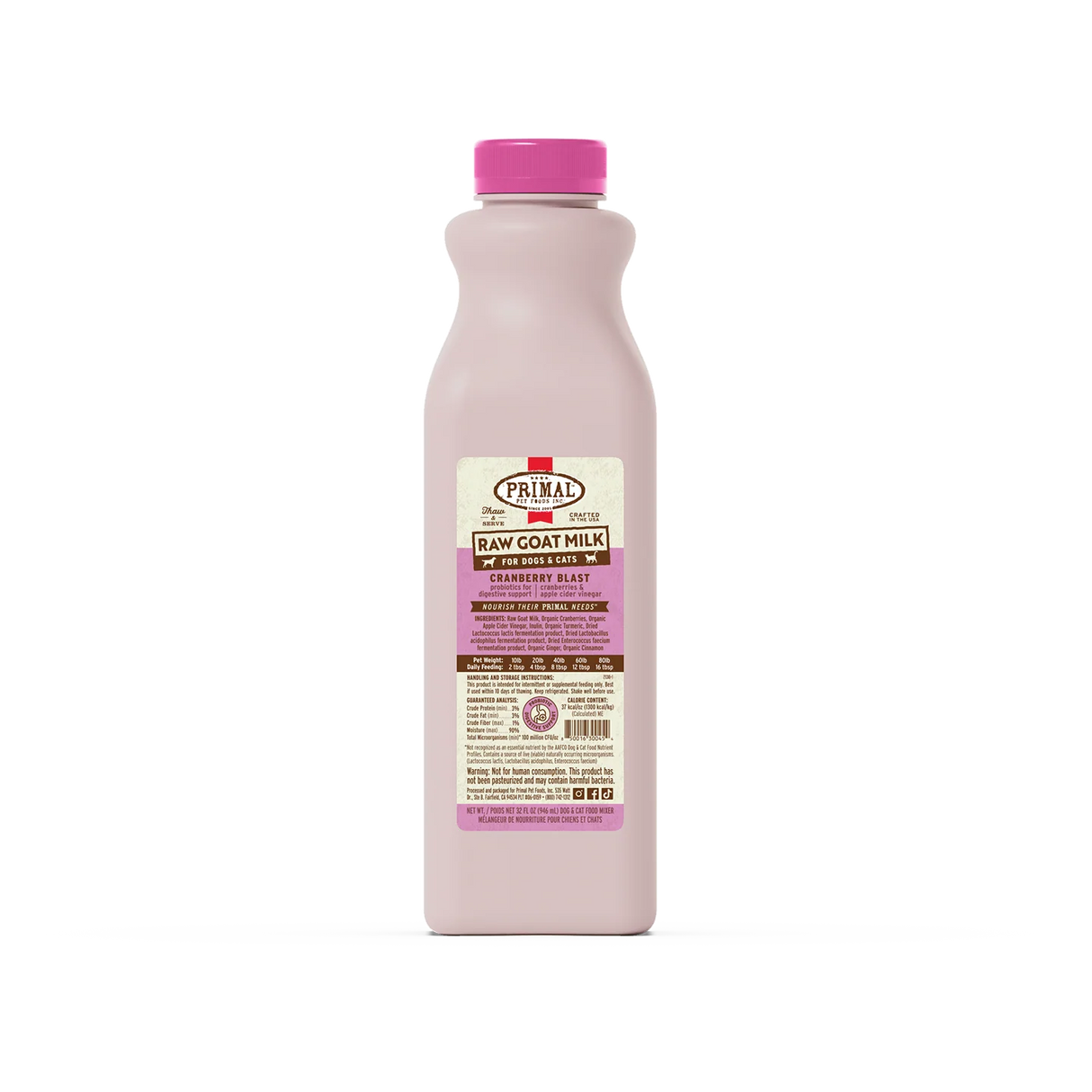 Primal Frozen Raw Goat Milk