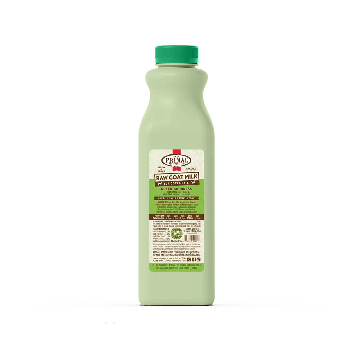 Primal Frozen Raw Goat Milk