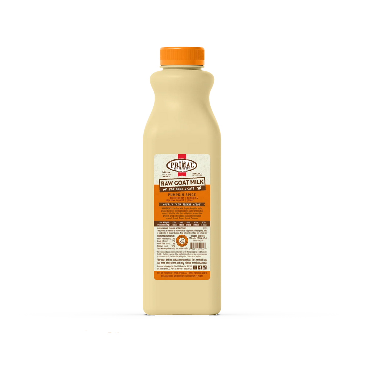 Primal Frozen Raw Goat Milk