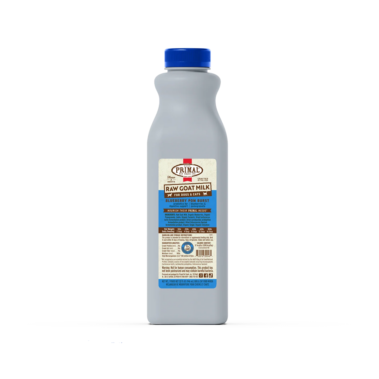 Primal Frozen Raw Goat Milk