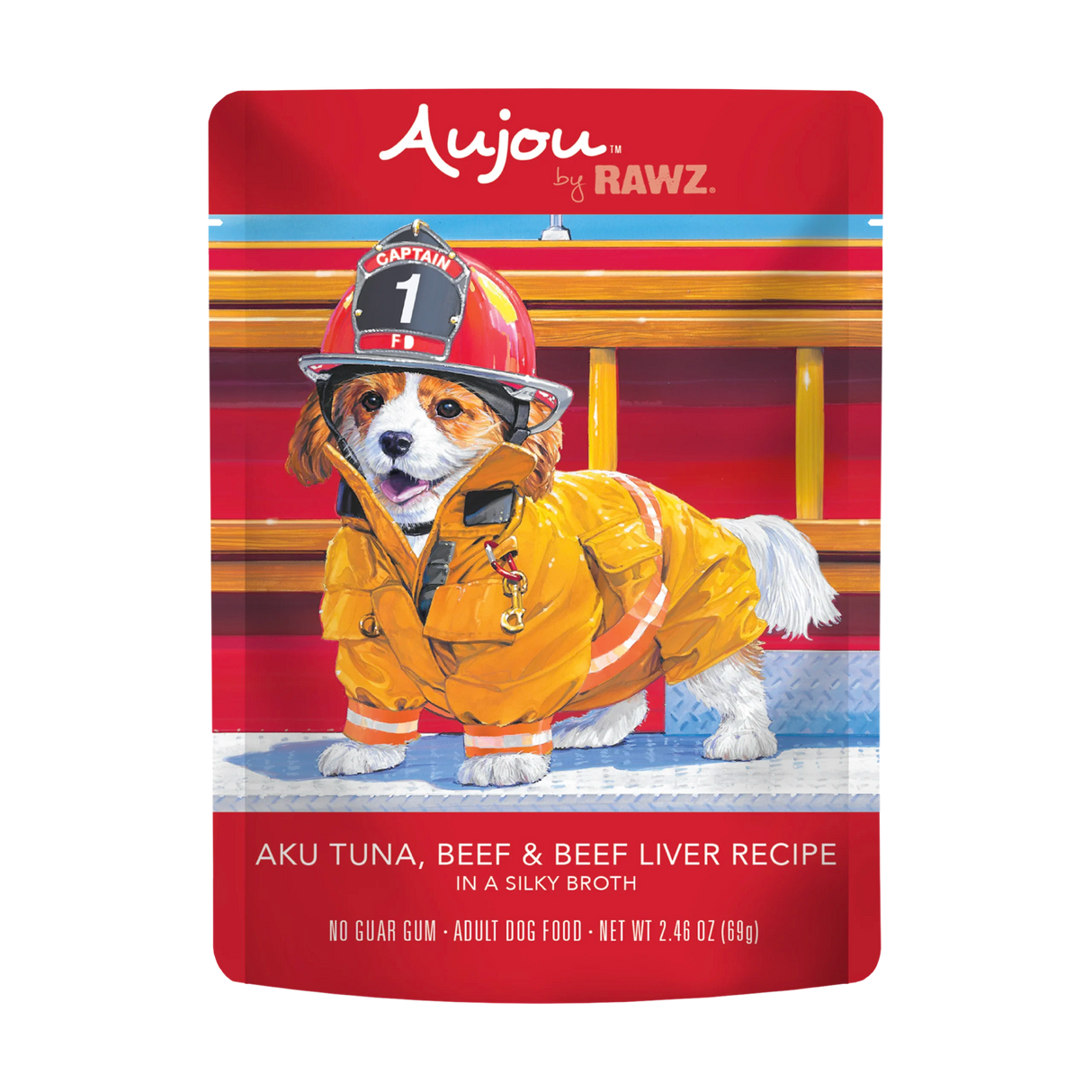 RAWZ Aujou Aku Tuna, Beef & Beef Liver Recipe Dog Food 2.5OZ