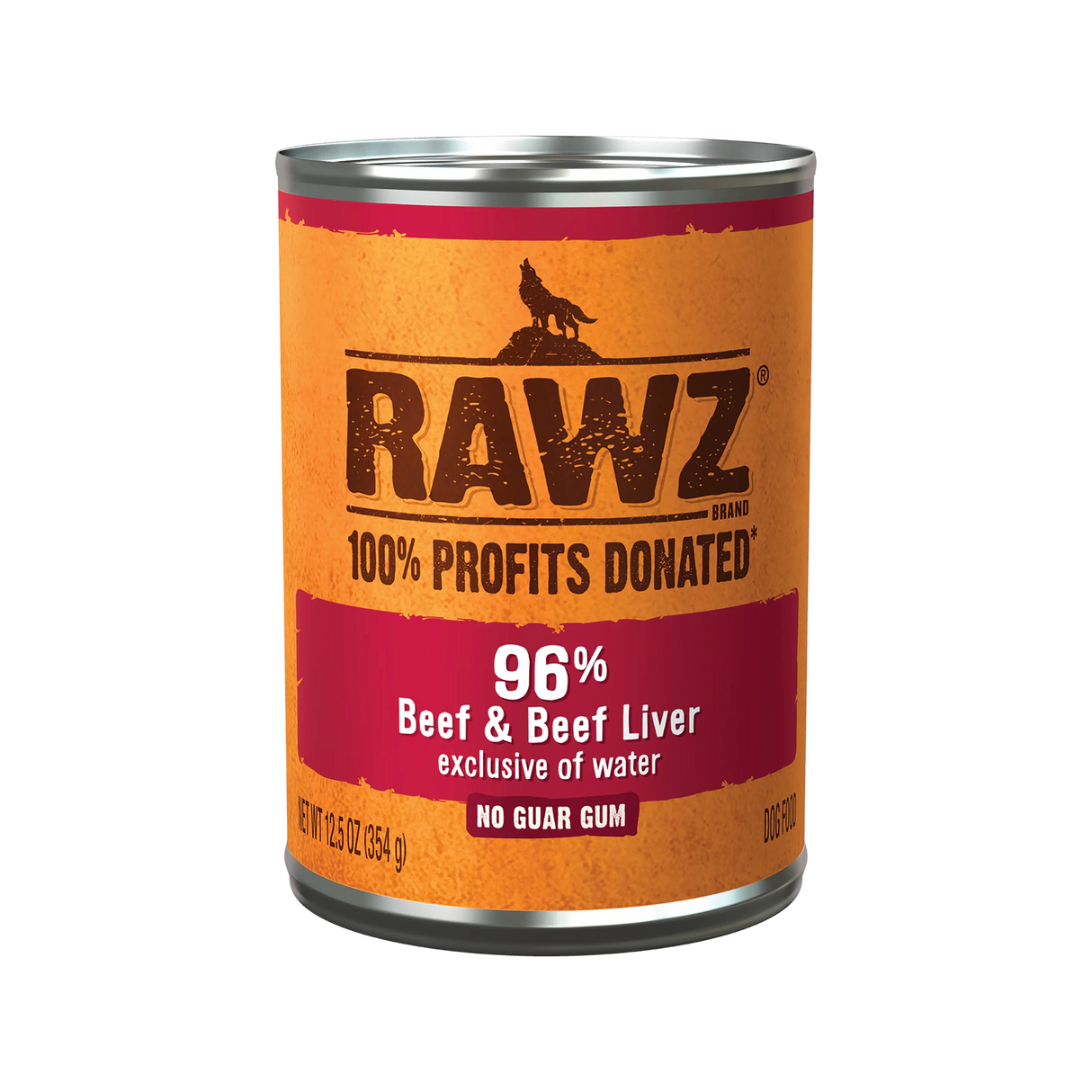 RAWZ 96% Beef & Beef Liver Recipe Dog Food 12OZ