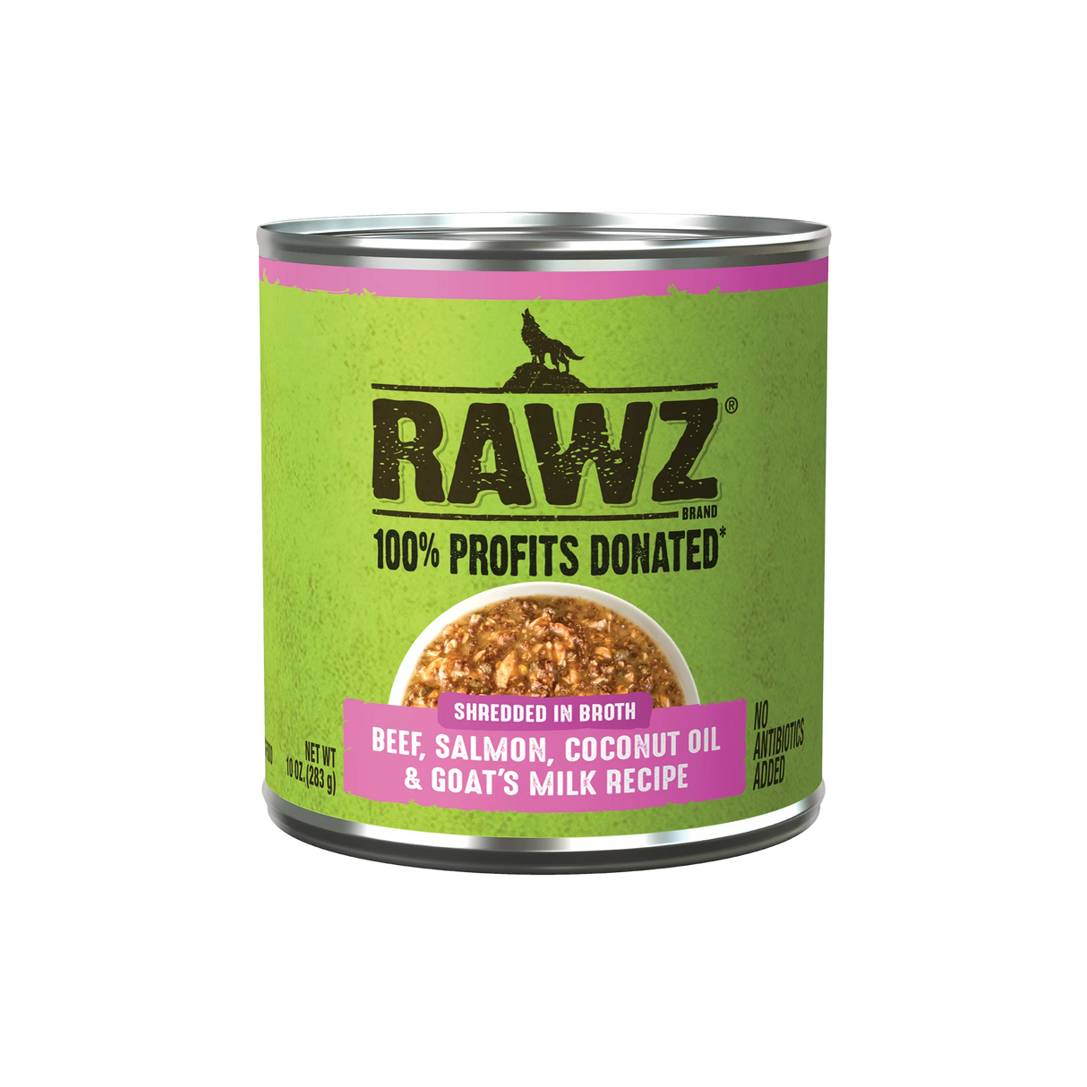 RAWZ Shredded Beef, Salmon, Coconut Oil & Goat's Milk Recipe Dog Food 10OZ