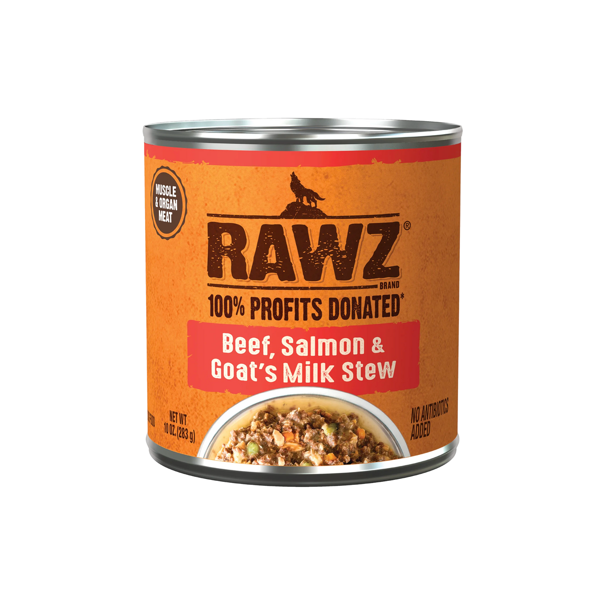 RAWZ Beef, Salmon A& Goat's Milk Stew Dog Food 10OZ