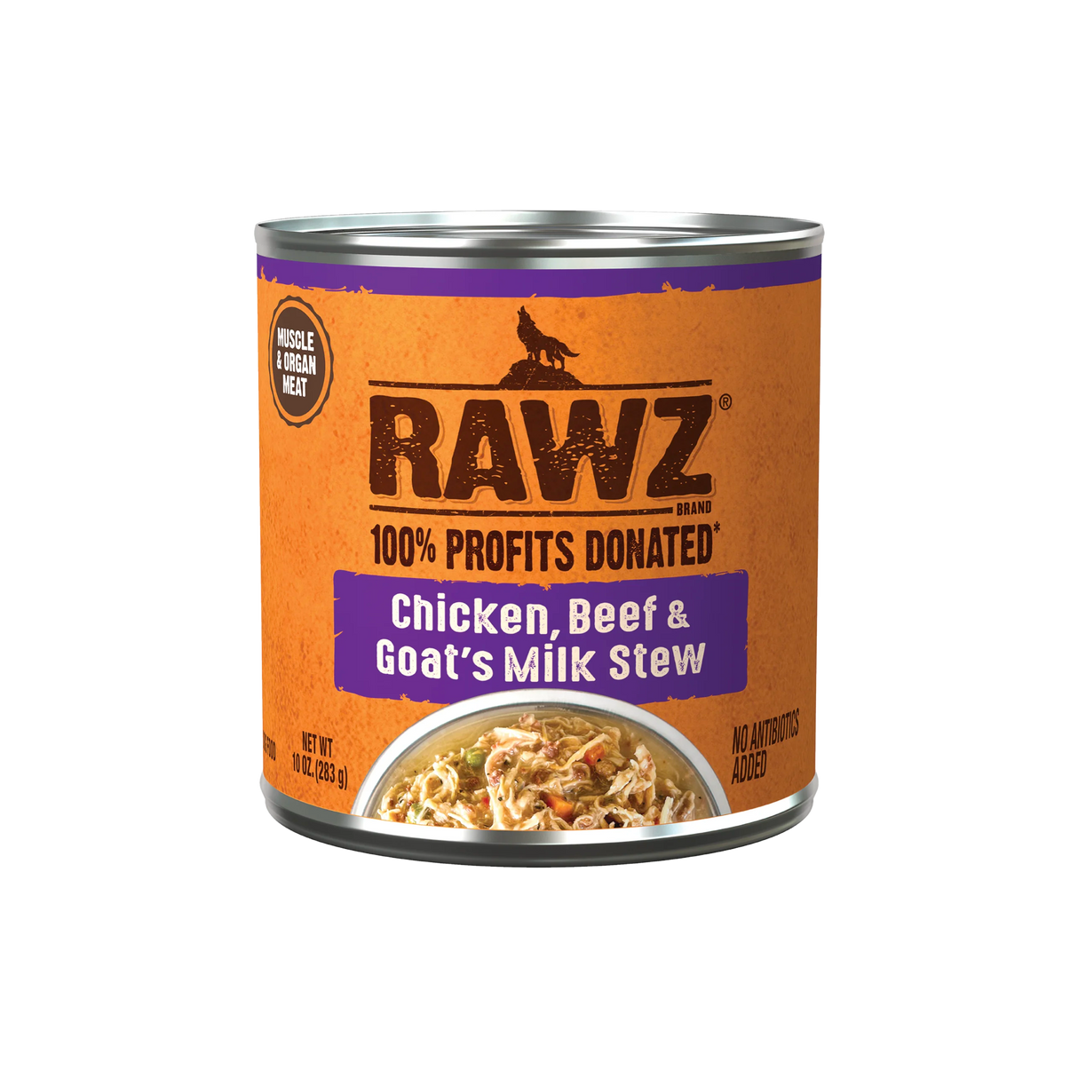 RAWZ Chicken, Beef & Goat's Milk Stew Dog Food 10OZ