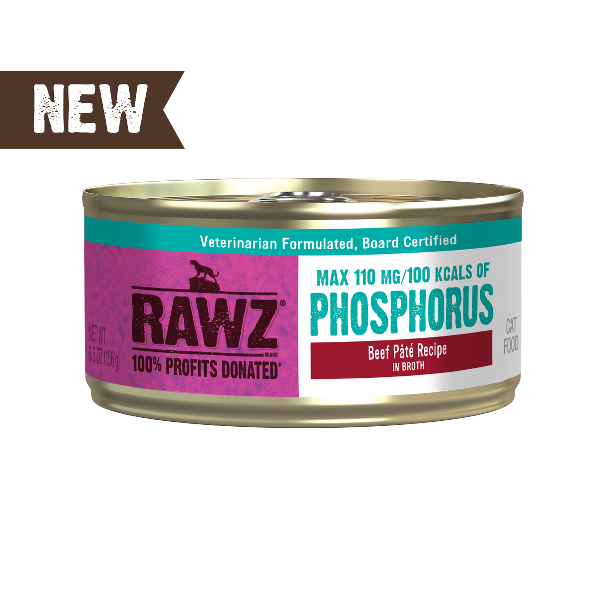 RAWZ Lower Phosphorus Beef Canned Cat Food