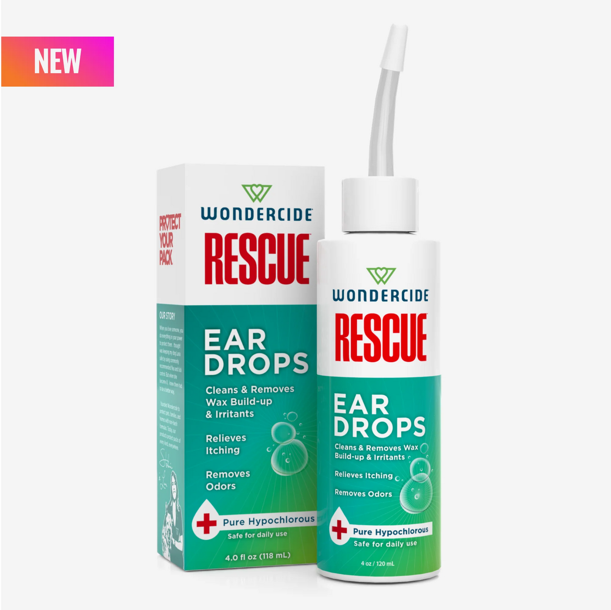 Wondercide Rescue Ear Drops for Dogs & Cats