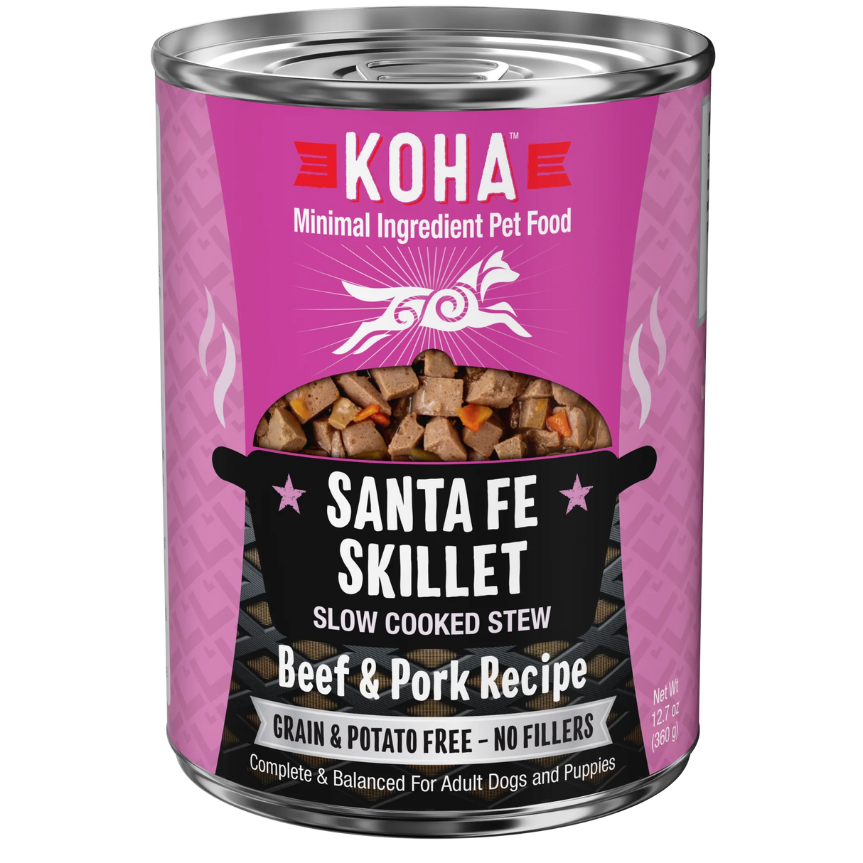KOHA Santa Fe Skillet Slow Cooked Stew Beef & Pork Recipe for Dogs 12.7OZ